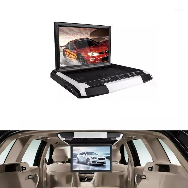 SPELARE 12,1 tum Flip Down Monitor MP5 FM USB Ultra Thin Car DVD 2-vägs Video Input Roof Mounted LCD