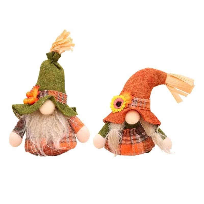 Decoração de festa Fall Gnome Autumn Sunflower sueco nisse tomte elf anão dwarf Dia de Ação de Graças GiftSparty