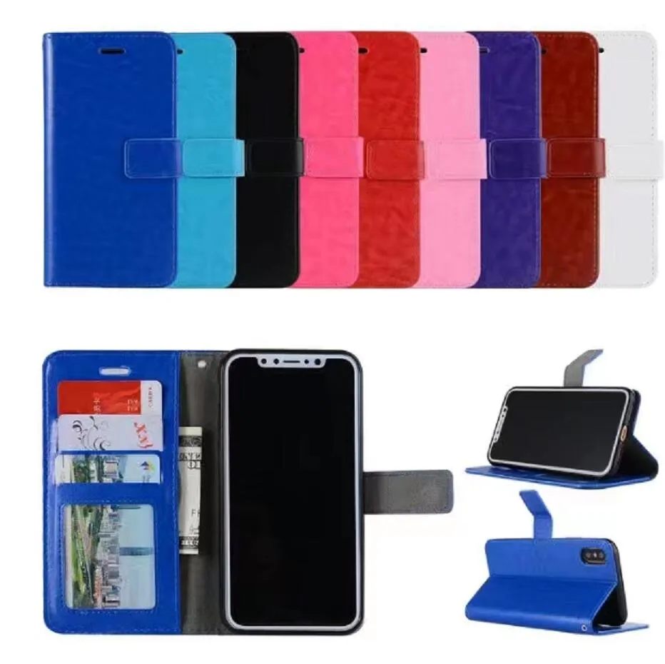 Luxury Soft Pu TPU Case di telefonia mobile per iPhone 5 6 6s 7 8 Plus XS XR 11 12 13 Pro Max Mini Case Wallet Cell COPERCHIO COPERCHI