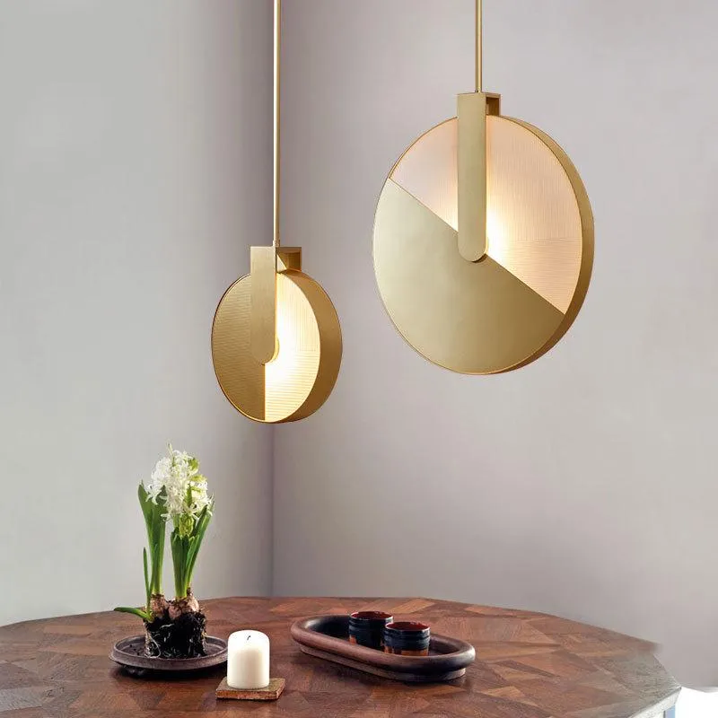 Lampy wiszące okrągłe jadalnia małe światła kreatywne kółko obrotowe lampa projektant kawiarnia sypialnia sypialnia sypialnia