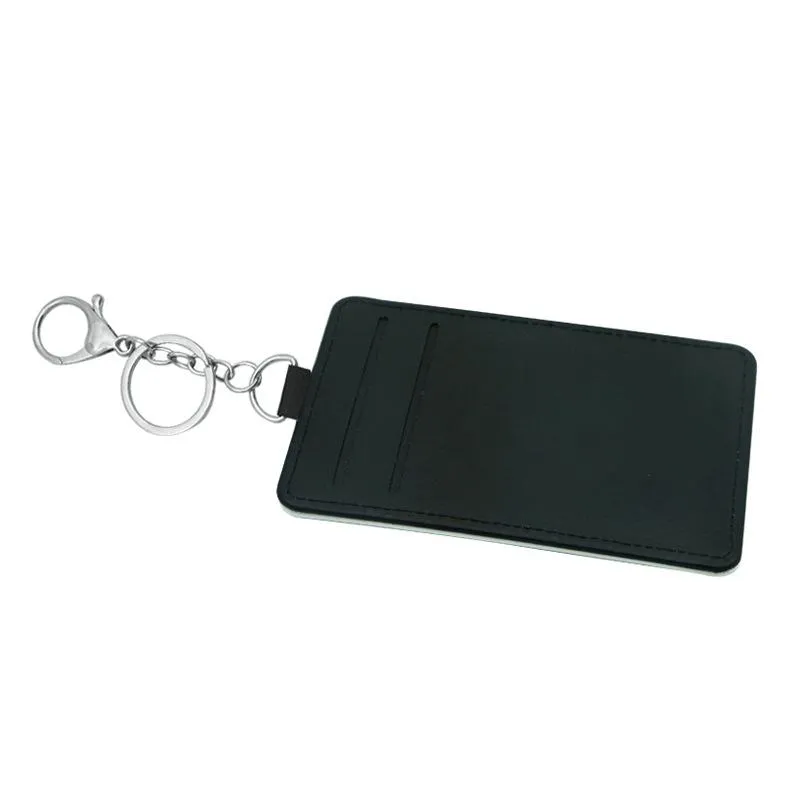 Sublimation Card Holder PU Leather Blank Credit Cards Bag Case Heat Transfer Print DIY Holders With Keychain 2299 T2