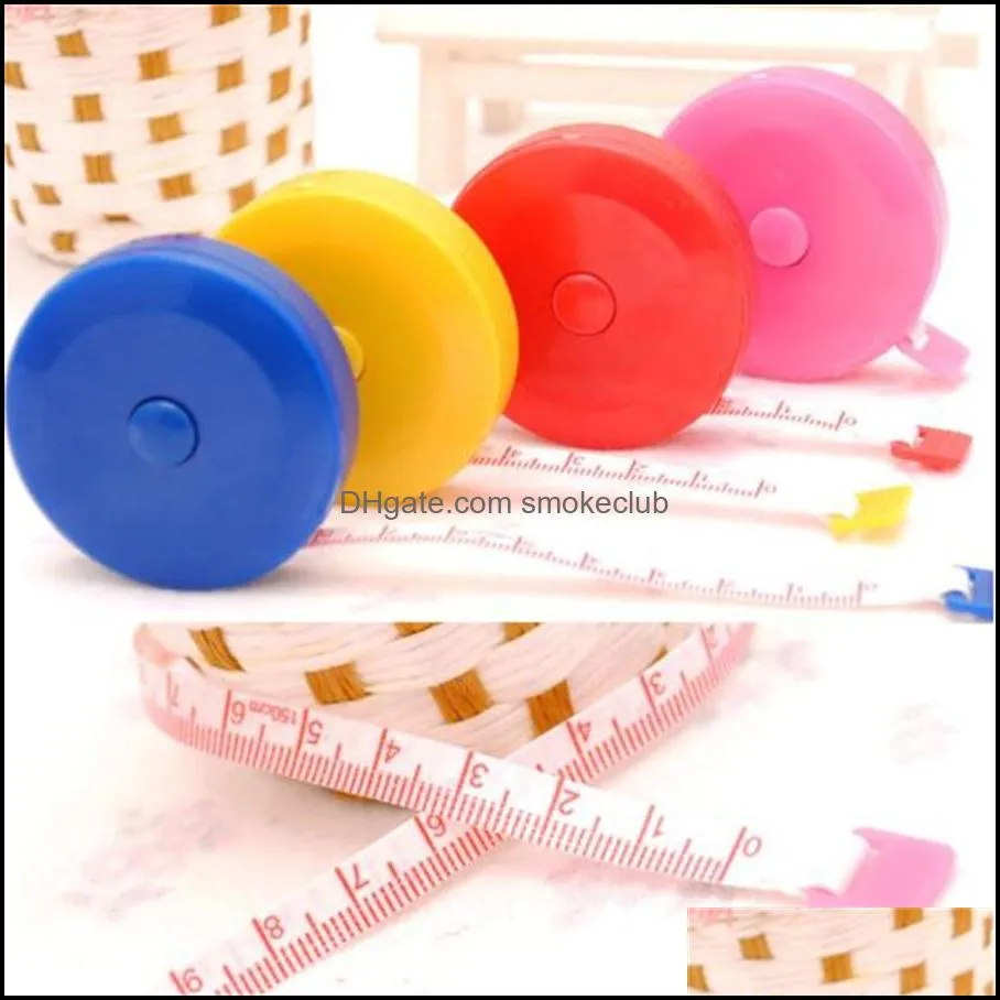 Other Household Sundries 150CM Mini Measuring Tape Measure Retractable Metric Belt Colorful Portable Ruler Centimeter Inch Children Height