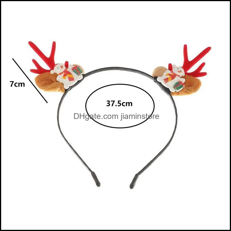 christmas hairbands for girls cute deer ear headbands kids christmas antler hair bands plastic hair hoop hair accessories