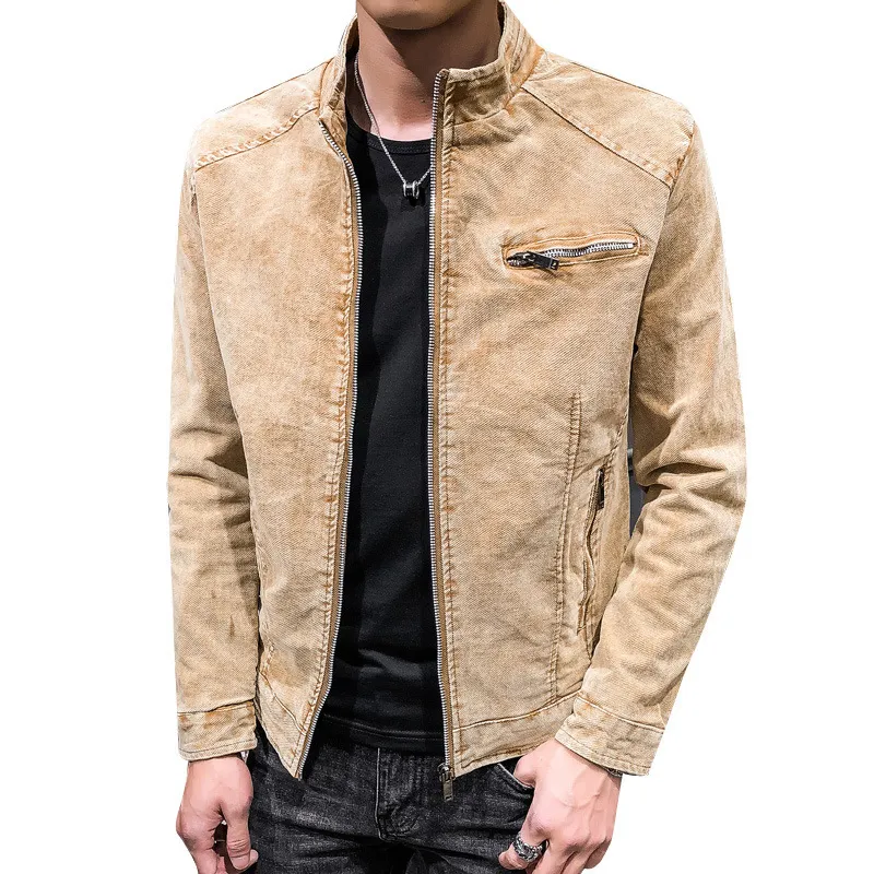 Retro Zipper Denim Jacket High Quality Pure Cotton Slim Fit Casual Jeans Coat For Men For Men From Cinda02 41.31 DHgate.Com