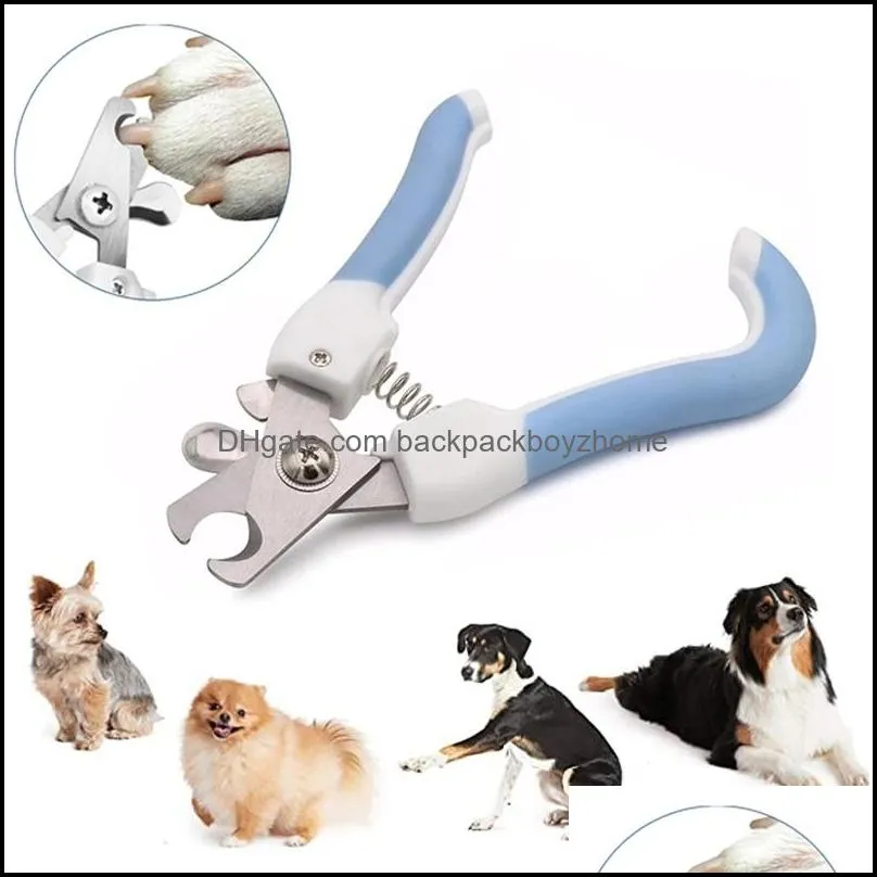 50pcs high quality pet dog grooming nail clippers stainless steel scissor professional animal cat claw cutters puppy scissors pcw0718