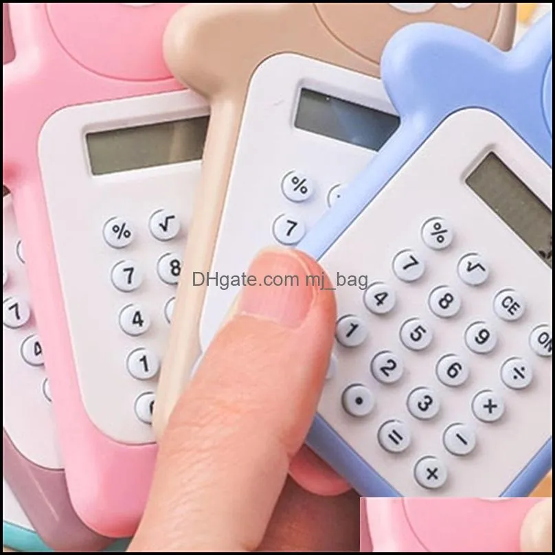 cartoon cute calculators bear korean fashion mini primary school cartoon cute bear computer korean mini portable calculator pae10812