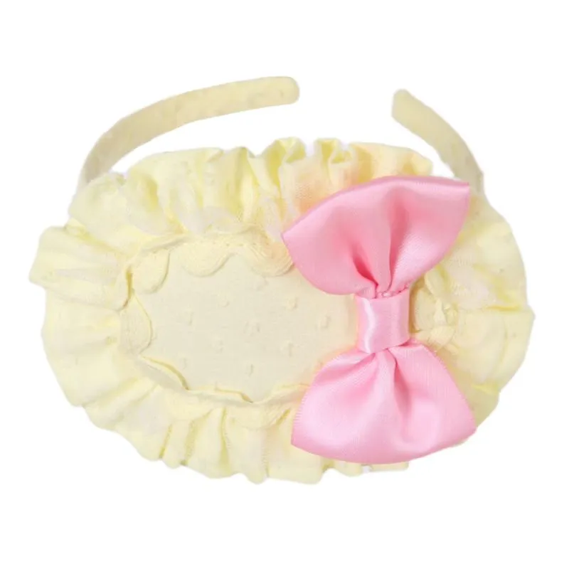 Hair Accessories Fashion Yellow Princess Headdress Hairbands Headwear Bows Hooks For Children Kids Toddlers Baby Girls