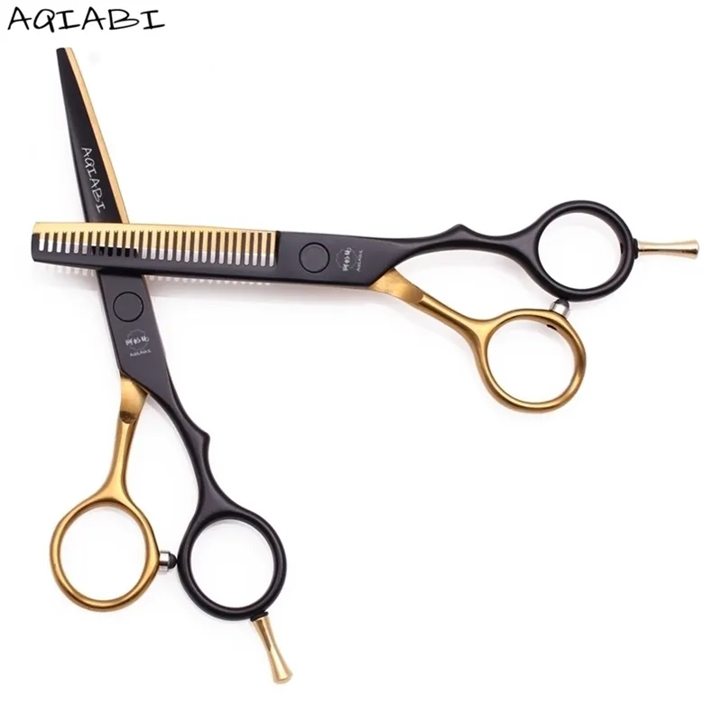 5.5 "aqiabi jp стальные волосы ножницы парикмахера резки прореживающие ножницы профессиональная одежда A1029 220317