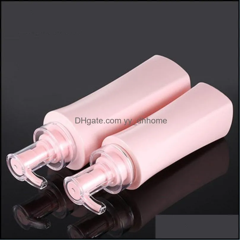 350ml 500ml Pink shampoo body lotion shower gel bottle high-end PET plastic empty packaging bottles