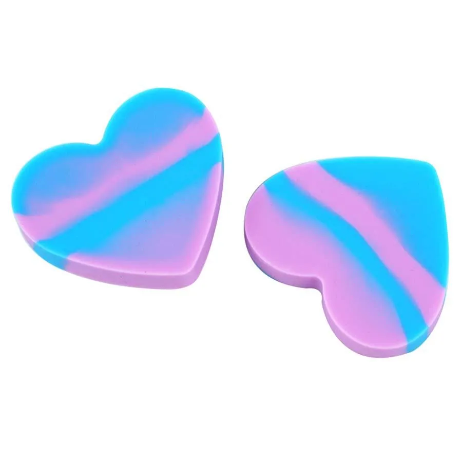 Heart-Shaped Box wax container nonstick jar mini assorted color silicone containers portable storage bottle