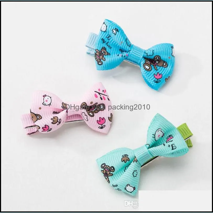 Lovely Multi Style Handmade Designer Dog Hair Bows Clip Cat Puppy Grooming Bows for Pet Hair Accessories LX3442