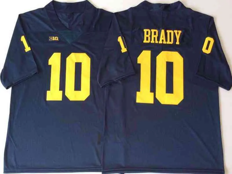 Man Michigan Wolverines Tom Brady Jersey Football Rob Gronkowski Desmond Howard Charles Woodson Shea Patterson Jim Harbaugh Stitched Shirt Navy Red Grey White