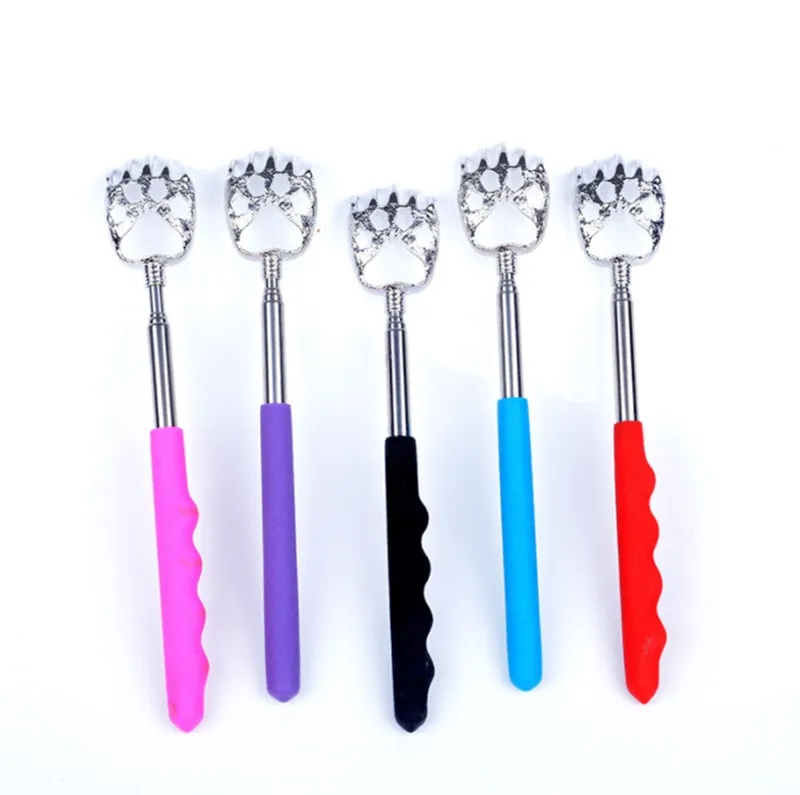 Bear Claw Skeleton hand Back Scratcher Home Practical Handy Stainless Adjustable Pen Clip Scratchers Telescopic Pocket Scratching Massage Kit