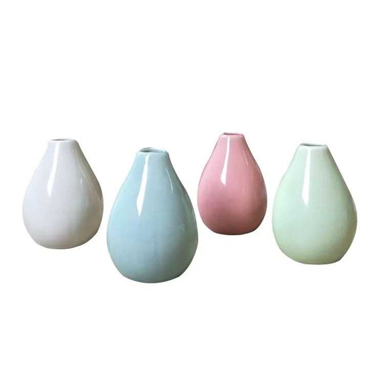 Creative home decoration Small Ceramic Vases Modern Simple Living Room decor Dry Flower decorative items Ornament Mini vase