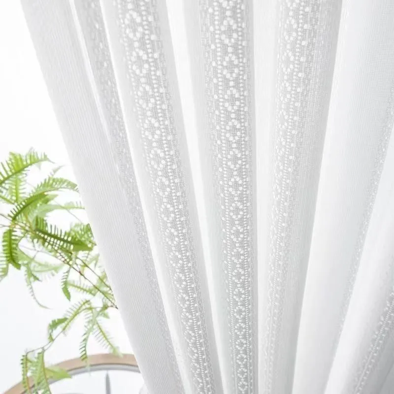 Rideaux en Tulle blanc, Voile transparent pour salon, chambre à coucher, traitement de fenêtre, stores décoratifs