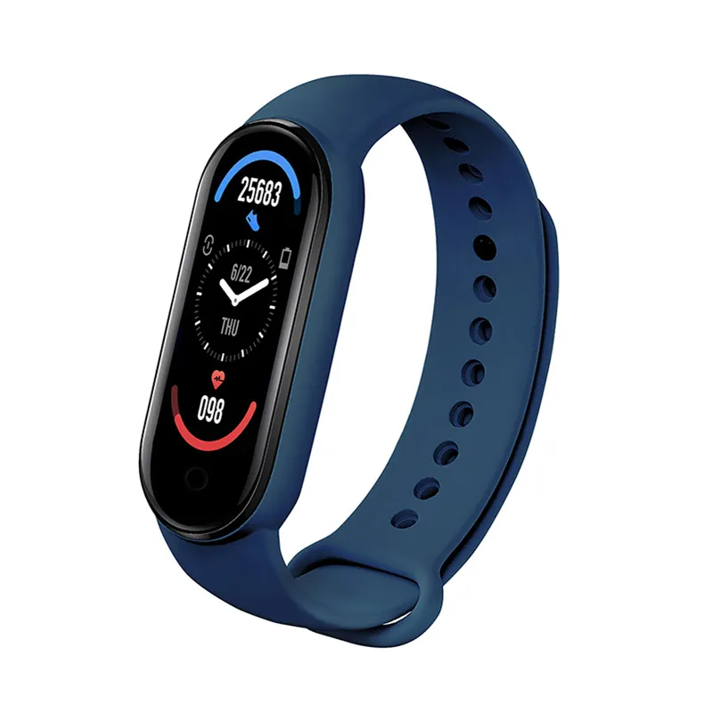 M6 Smart Wristbands Watch Uomo Donna Frequenza cardiaca Monitor della pressione sanguigna Sport Smartwatch Smart Activity Fitness Tracker per Apple Xiaomi