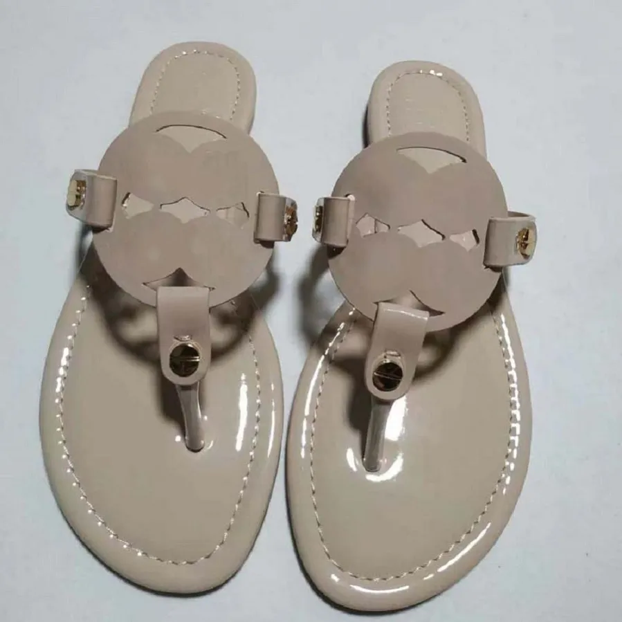 Luxury merk sandalen Designer slippers glijden florale brokaat echte lederen slippers dames schoenen sandaal zonder doos door merk003