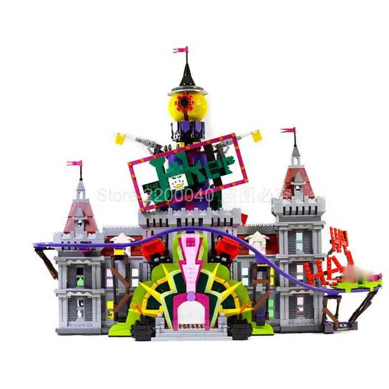 Blocks 07090 3444-Piece Movie Series Joker Manor Building Blocks Bricks ...