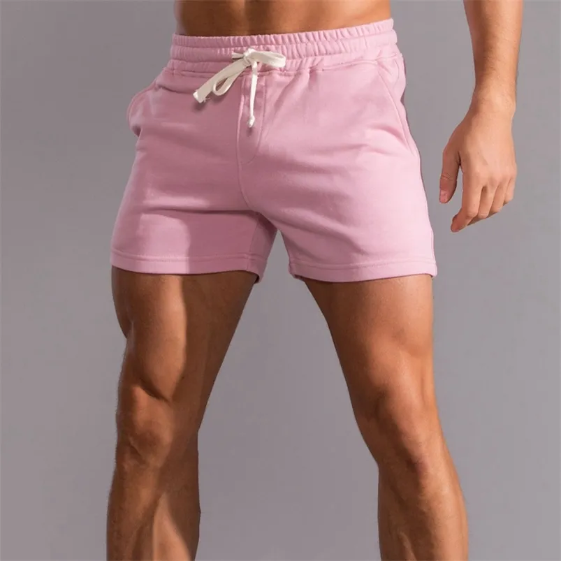 Pantaloncini maschi estivi cotone casual da corsa da corsa jogger fitness allenamento neri pantaloni corti sport di palestra secca rapida 220615