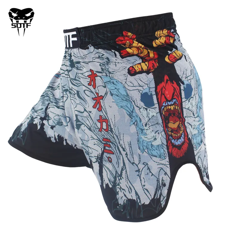 SOTF mma Serpent venimeux Tissu extensible Hommes Femmes shorts de boxe géométriques Tiger Muay Thai mma shorts vêtements de boxe shorts de combat 220624