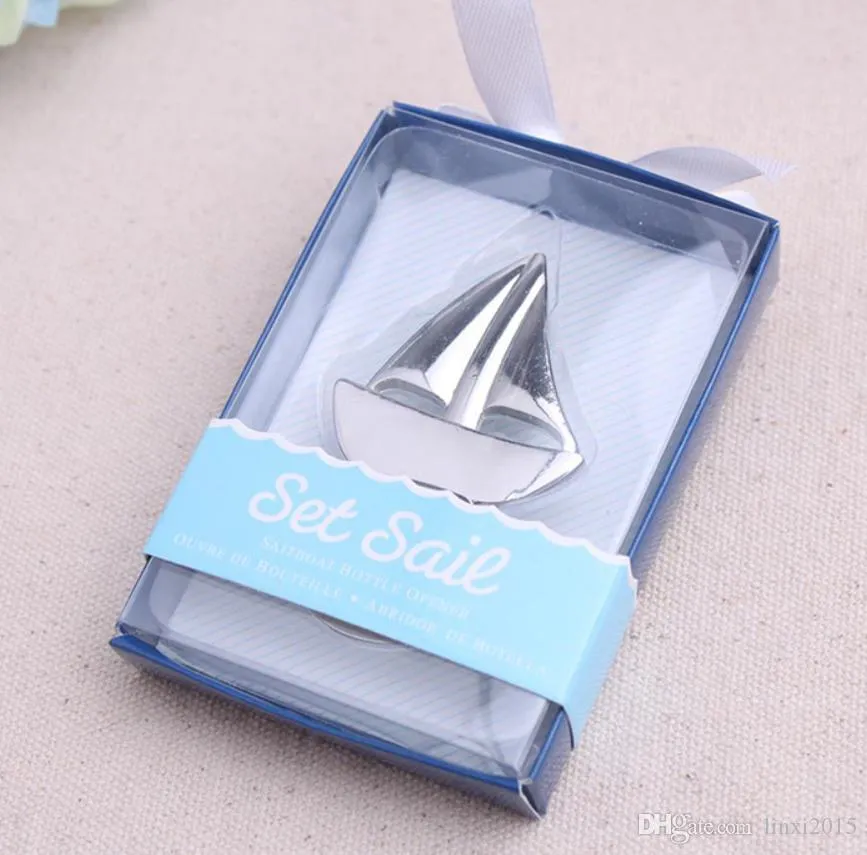 Wedding favor Beach favors Set Sail Sailboat Bottle Opener Wine Opener-Wedding Party Gifts SN1071