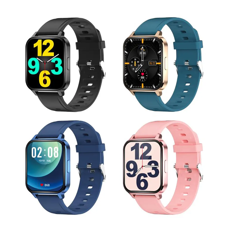 Q18 سوار الساعات الذكية لنظام Android IOS Fitness Tracker سيليكون حزام معدل ضربات القلب الرياضة smartwatch مع صندوق البيع بالتجزئة