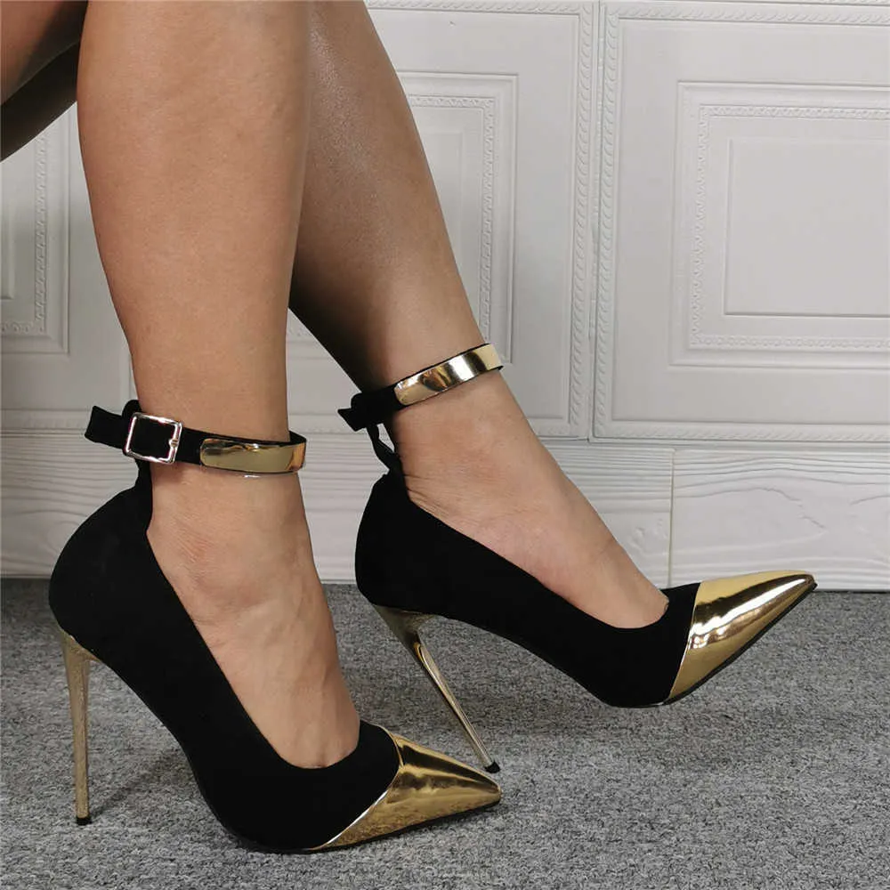 Metal High Heels Shoes | Metal Heel Dress Shoes | Pumps - New Gold Color  Metal Heel - Aliexpress