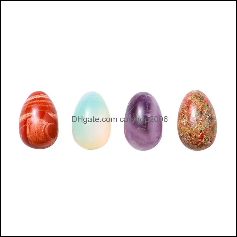 natural stone 30mm egg ornaments quartz healing crystals energy reiki gem craft hand pieces living room decoration