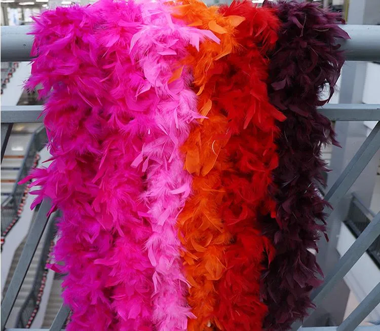 Party Supplies White Filoplume Feathers Boas Turkey Filoplume Feathers Boa  Large Chandelle Marabou Filoplume Feathers Boa Wedding Ceremony Boas White  Pink Orange Yellow Red Green SN4557 From Topsell2019, $2.69