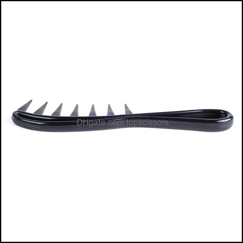 Big tooth comb men`s plastic big back hair comb three-dimensional handle curve salon comb
