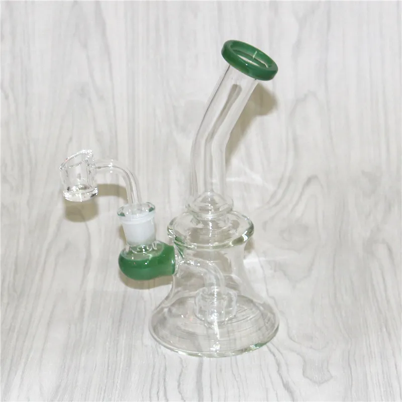 Glas DAB riggar glas glidbunke bitar Bongs skålar Tratt Rig Tillbehör Kvarts Nails 18mm 14mm Man Kvinna Heady Rökning Vattenrör