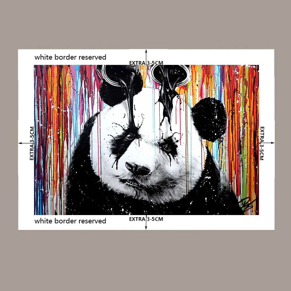 Vibrant Graffiti Style Panda Art Canvas Print ... From Yiwumeixiang, $9 ...