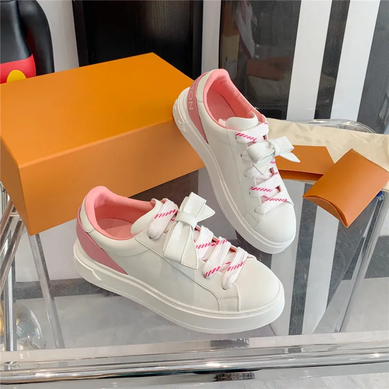 Spring And Summer New Bowknot Casual Shoes Low-top Strap Round Head Flat Bottom Moving Small White Shoes With Size 35-40