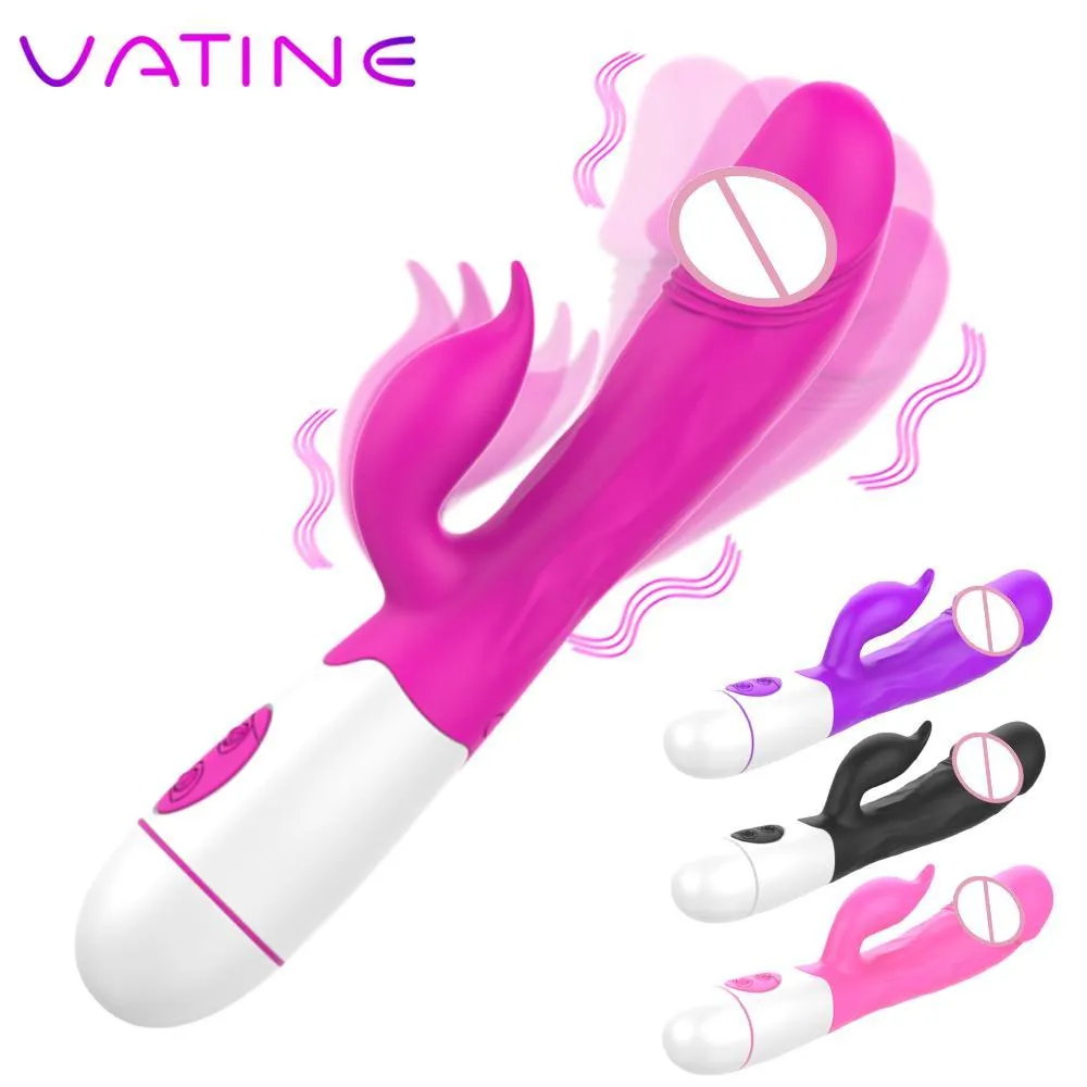 30 Geschwindigkeit Dual Vibration Vagina Clitoris Massager G Spot Dildo Kaninchen Vibrator weiblicher Masturbator Erotische sexy Spielzeug für Frauen