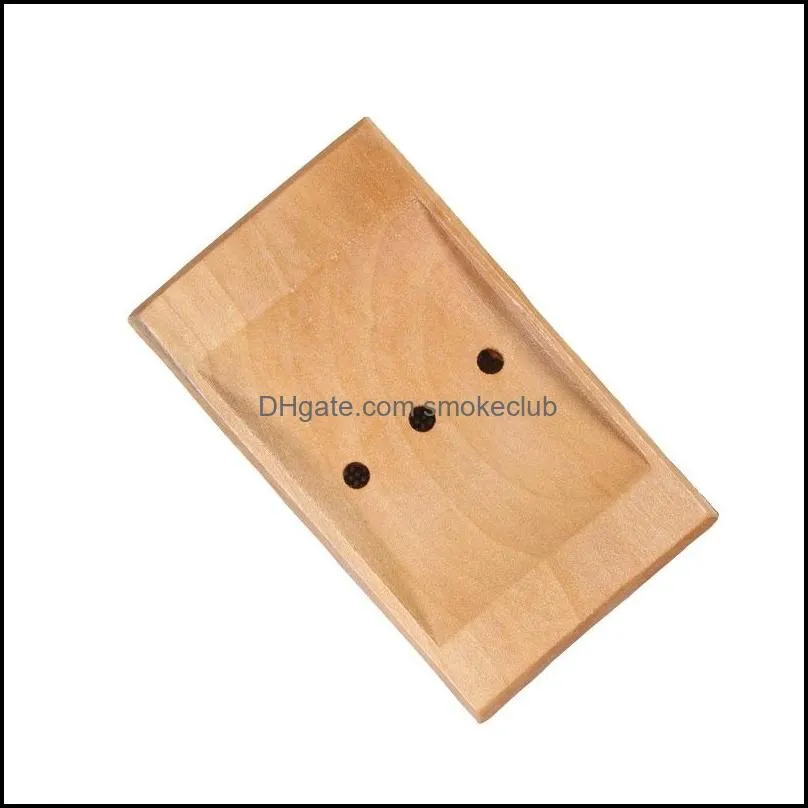 Bathroom Soap Box Wood Square Holes Natural Soaps Dishes Accessories For Hotel Home 3 99zz Q2