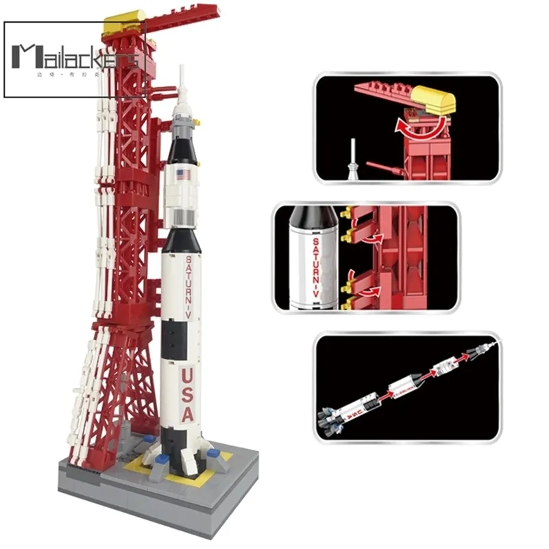 Mailackers Technical v Rocket City Space Station Thettle Build Blocks Exploration Детские игрушки 220725