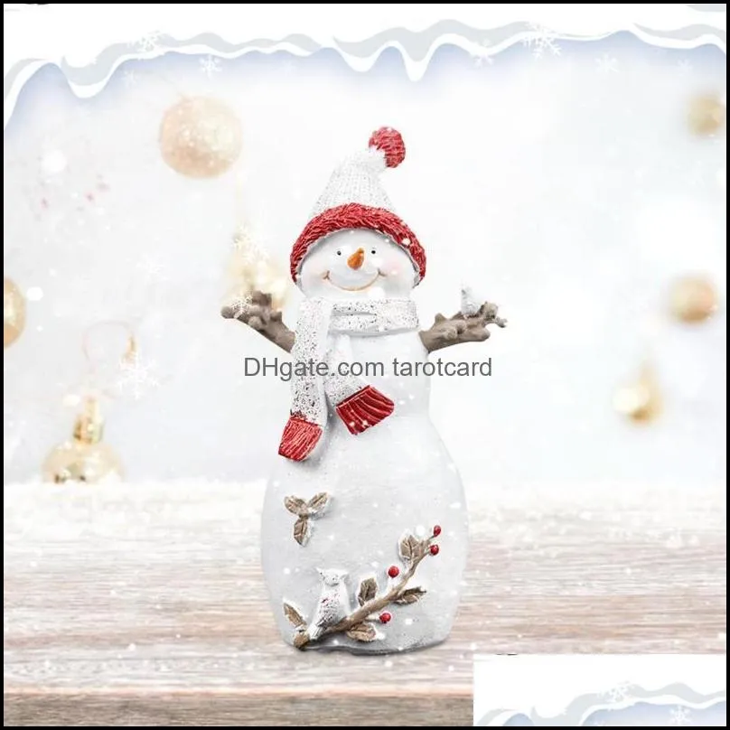 Party Decoration DIY Christmas Snowman Pendant 2022 Resin Doll Year Crafts For Gift Home Decor