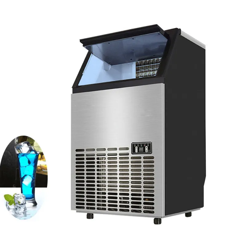 Toptan Ticari Buz Makinesi Paslanmaz Çelik Elektrik Meydanı Akıllı Buz Küp Maker Fiyatı