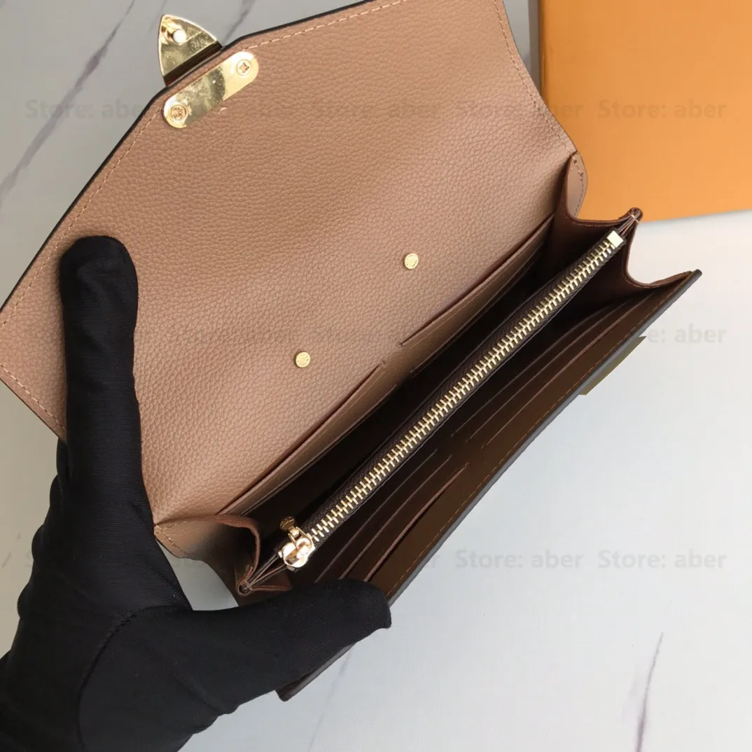 女性デザイナーウォレットパラウォレットジッパー財布カードホルダー高品質のクラッチレターキーコインホルダーレディースバッグM58414女性バッグLUXURYSオリジナルボックス