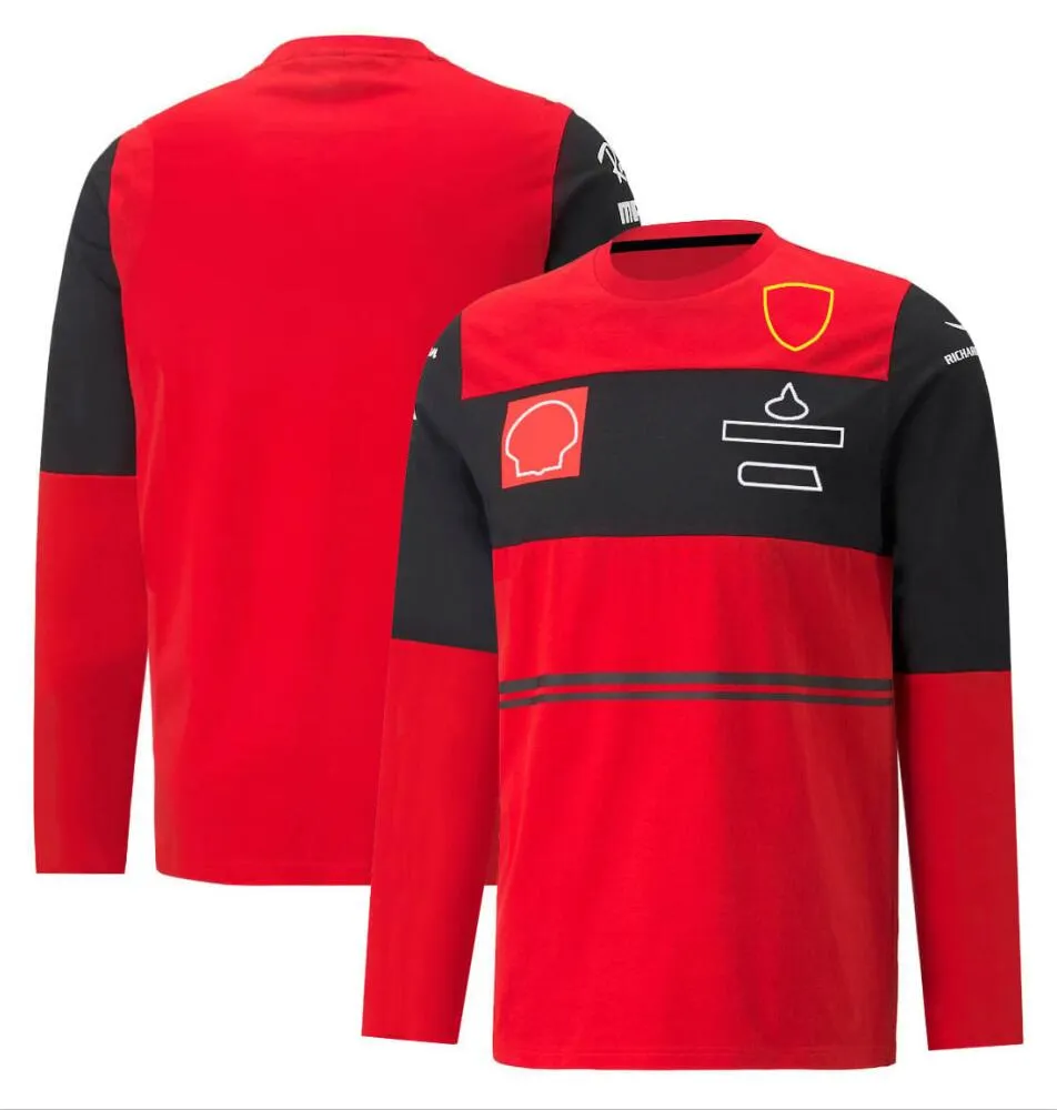여름 새 F1 레이싱 슈트 티셔츠 여름 새 셔츠 포뮬러 원 팀 드라이버 롱 슬리브 커스텀