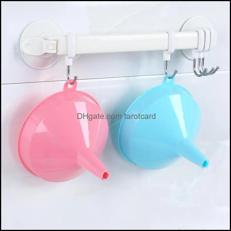 Food Grade Funnel Portable Plastic Multi Function Long Handle Liquid Funnels Home Kitchen Tool Pure Color 0 9xy bb9