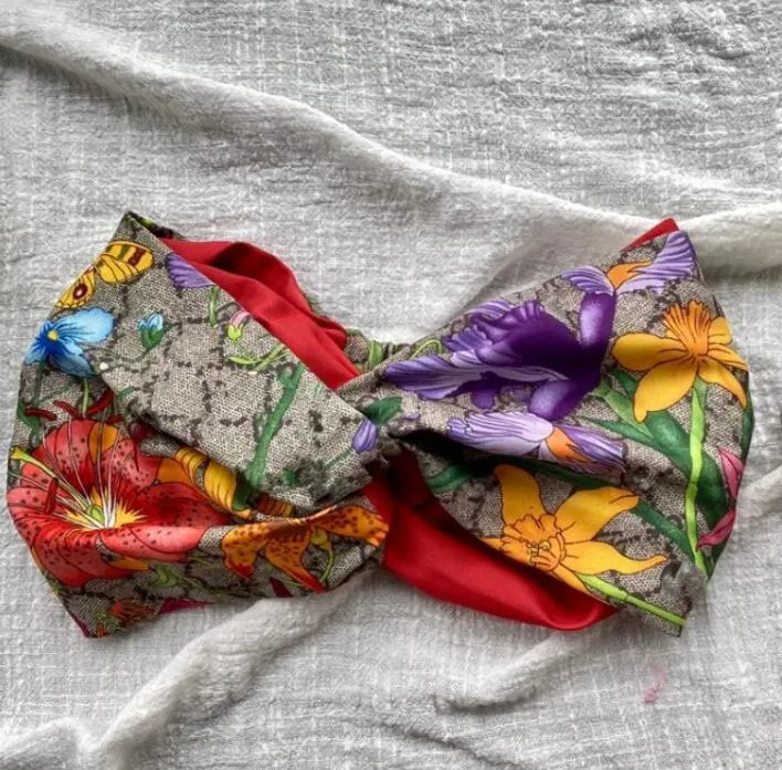 Silk Floral Cross Headbands for Women 2024