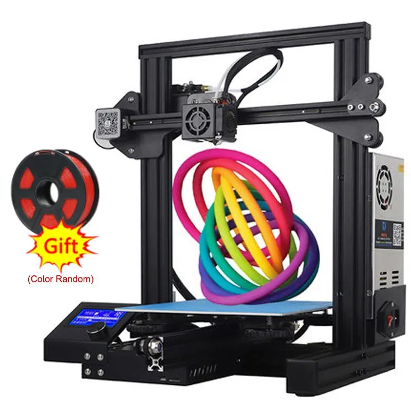 Stampanti Stampante 3D fai-da-te Wanqi 220X 220X250 Estrusore per stampa desktop Telaio in metallo Impresora Impressora MasterPrinters ad alta precisione