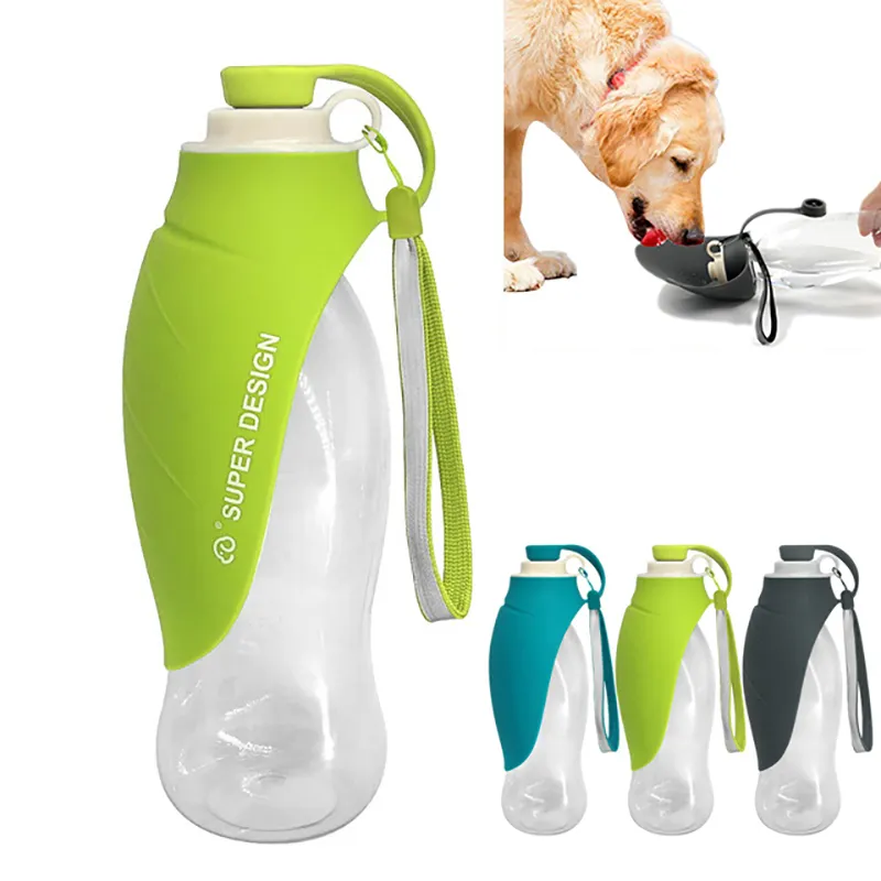 650ml Sport portatile bottiglia d'acqua per cani da compagnia per cani di piccola taglia Viaggi Puppy Cat Bere Ciotola Dispenser esterno Y200917