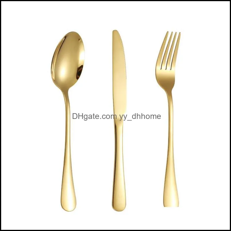 wed dinnerware gold stainless flatware cutlery spoon knife fork dishwasher safe