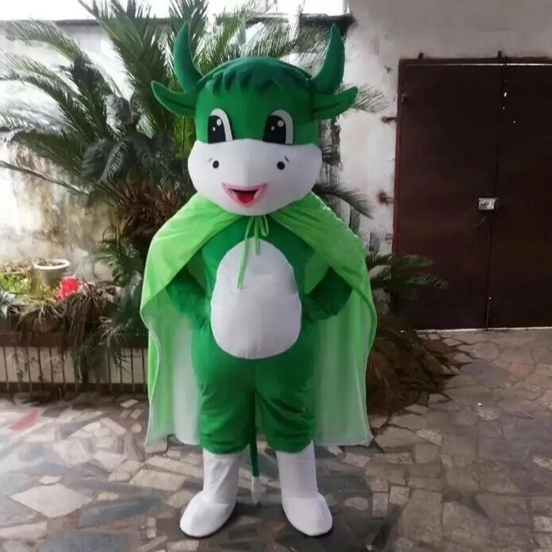 雑誌などで活躍中の人気 ハロウィー緑の牛マスコット衣装トップクオリティ漫画アニメのテーマキャラクターカーニバルアダルトユニセックスドレスクリスマス誕生日パーティー屋外服装 正規品が通販できます Skincompanybrasil Com Br