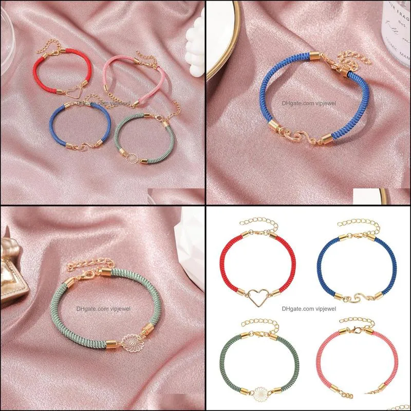 cross-border personalized jewelry suit a family of four hand-woven rope bracelets transporter love red string bracelet hand rope vipjewel