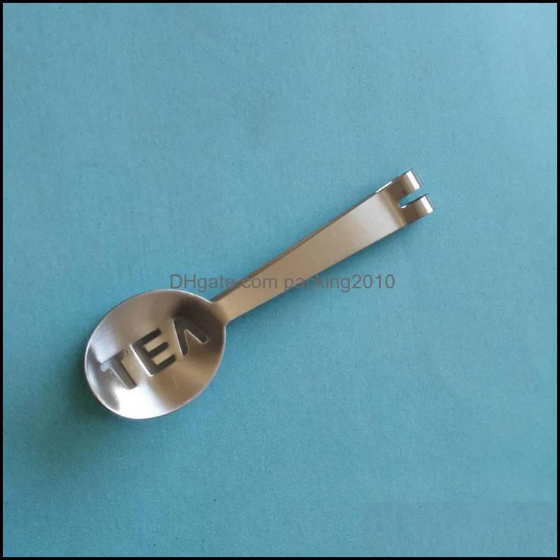 Reusable Stainless Steel Tea Bag Tongs Teabag Squeezer Strainer Holder Grip Metal Spoon Mini Sugar Clip Leaf Za6080 Drop Delivery 2021 Coffe