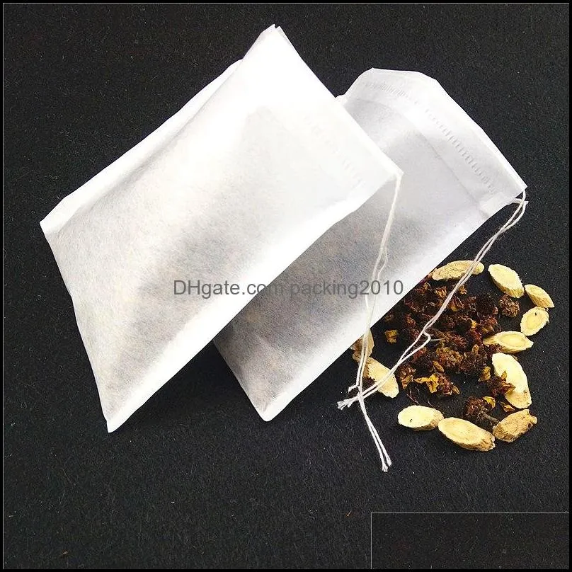 8*10cm Tea Strainer Filter Paper Bag Unbleached Wood Pulp Filters Disposable Teabags Single Drawstring Heal Seal Tea Bags Hot Sale 0 08zs