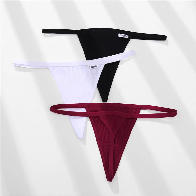 FINETOO /Cotton Thong Sexy G String Panties M XL Girl Underpants Low Rise T  Back Underwear Female Lingerie Panty 220505 From Jia03, $3.75